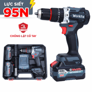 Máy Khoan WORKFIX WF-ID1395BL - Lực siết 95N - Chuyên Khoan Tường, Khoan Rút Lõi, Bắt Vít