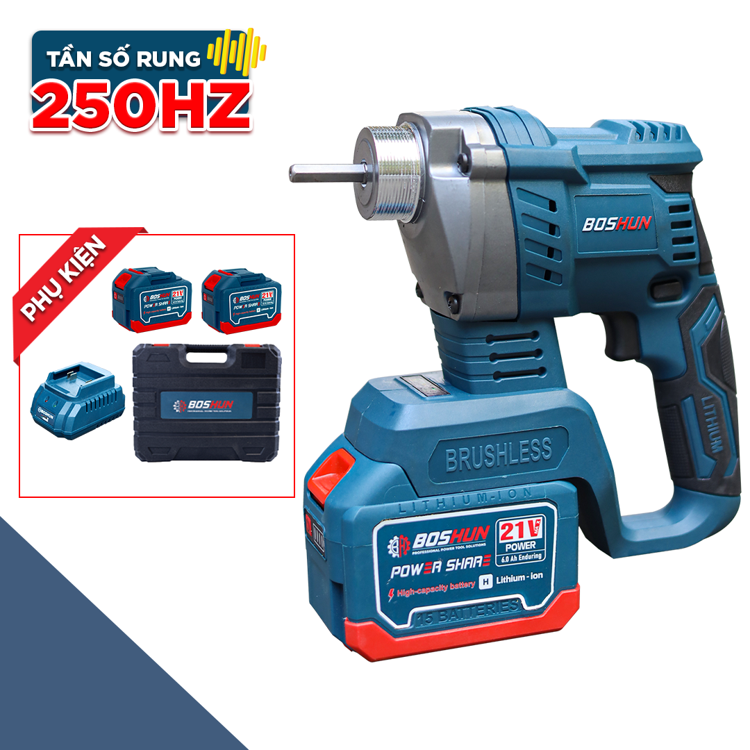 Máy Đầm Dùi Bê Tông Boshun BS-DG35BL - Chuyên Đầm Dùi, Nén Bê Tông (Chưa kèm dây)