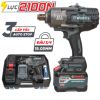 Máy Siết Bulong Workfix WF-IW2100N Chuyên Vặn Mở Vặn Ốc Xe Kéo, Xe Tải