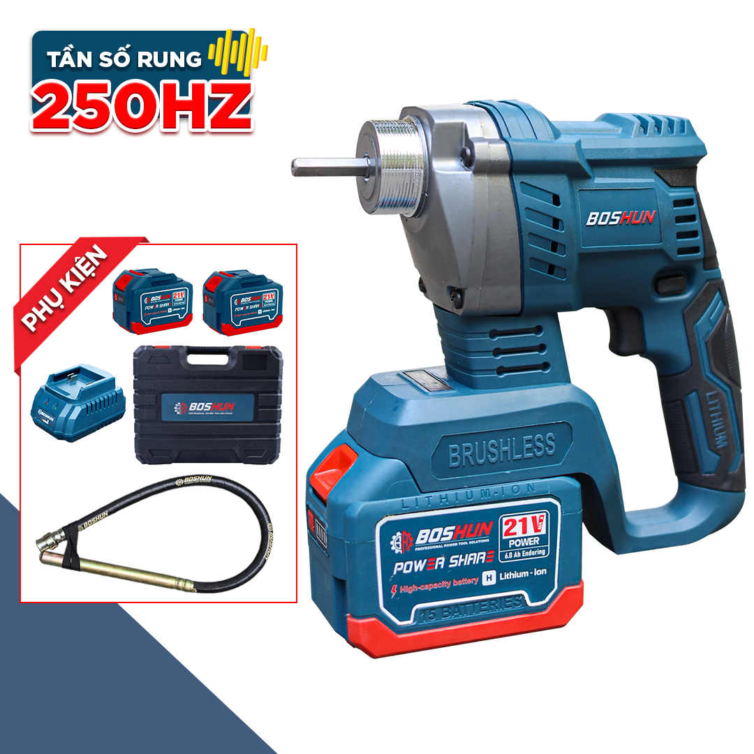 Máy Đầm Dùi Bê Tông Boshun BS-DG35BL - Chuyên Đầm Dùi, Nén Bê Tông (Chưa kèm dây)