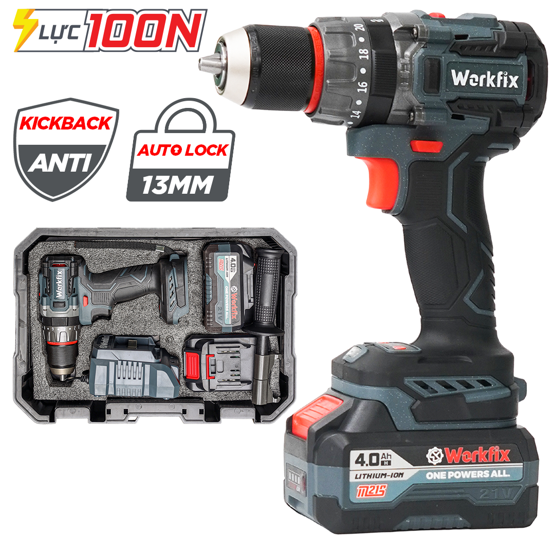 Máy Khoan Pin Workfix WF-ID13100AK - Lực 100N