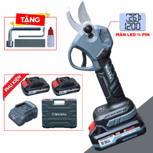 Kéo cắt cành Workfix WF-CP30BL - Màn hình led báo pin