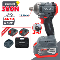 Máy Siết Bulong WORKFIX WF-IW360N đầu 2 trong 1 - Lực siết 360Nm - Bảo hành chính hãng 12 tháng
