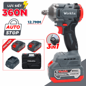 Máy Siết Bulong WORKFIX WF-IW360N đầu 2 trong 1 - Lực siết 360Nm - Bảo hành chính hãng 12 tháng
