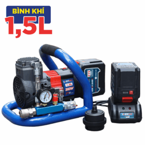 Máy Nén Khí Pin Boshun BS-NK15BL - Dung Tích 1,5L - Chân Pin Phổ Thông M21 - Bảo Hành 12 Tháng
