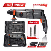 Máy khoan bê tông điện Workfix WF-RH1200AVS - Chống rung AVS - Chống lật cổ tay Antikickback