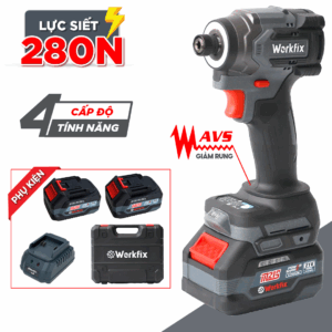 Máy Chuyên vít Workfix WF-SD280PRO - Lực siết 280Nm - 4 tốc độ 4 chức năng - Giảm rung AVS