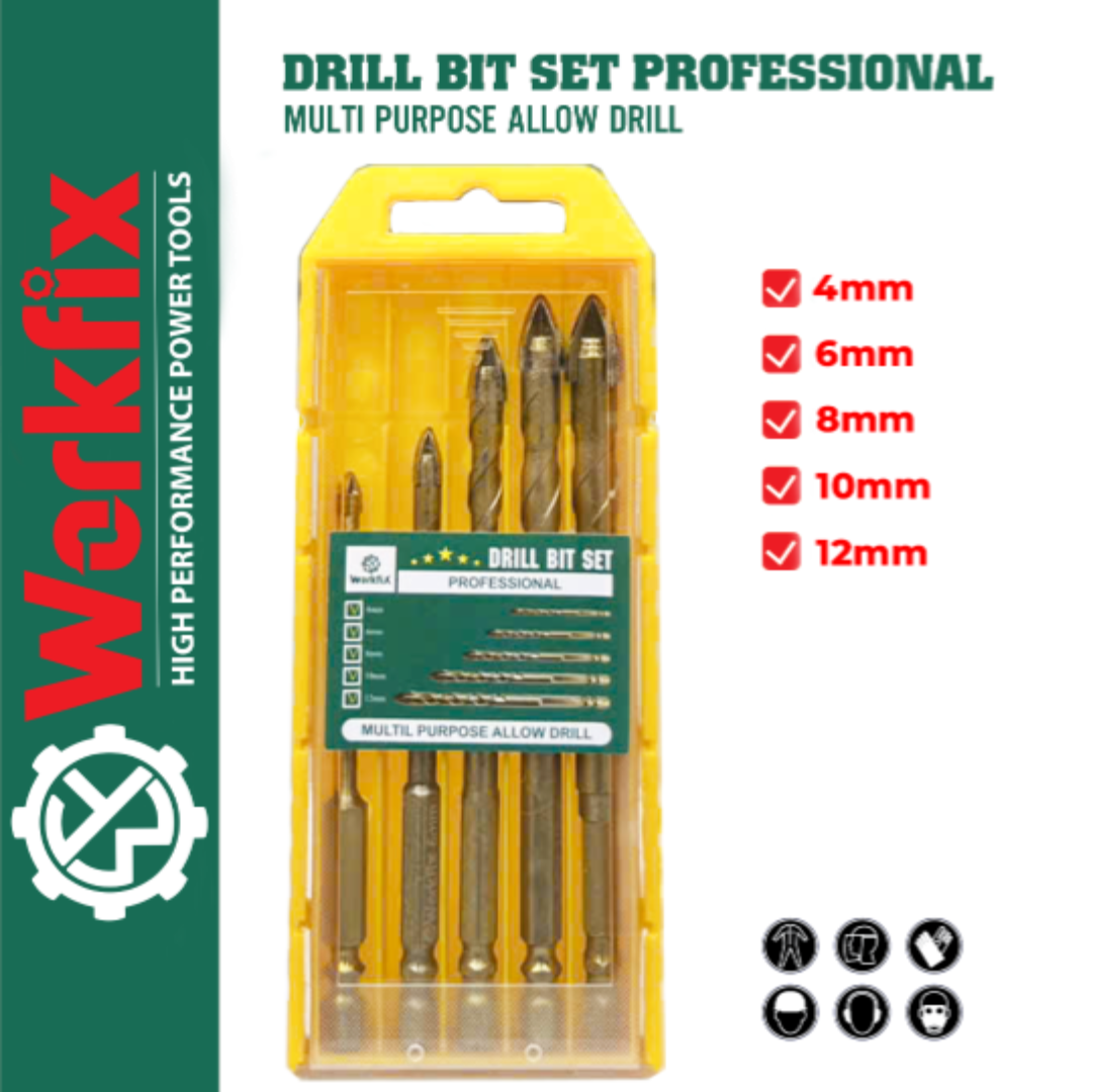 Bộ 5 Mũi Khoan Workfix