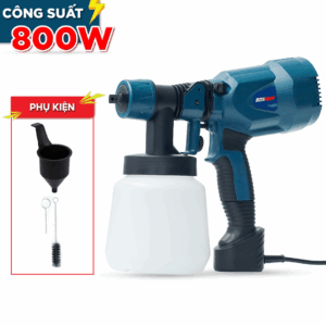 Máy phun sơn Boshun BS-SG800W, Công suất 800W, 3 vòi phun, Bảo hành 12 tháng