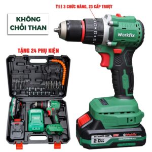 Máy Khoan Pin Workfix WF-ID2110BL - Tặng bộ phụ kiện 24 món
