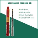 Mũi khoan bê tông Workfix đuôi gài 8mm