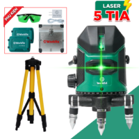 Máy cân bằng Laser Workfix WF-LS0503G - 5 tia xanh - Hộp nhôm - Kèm chân