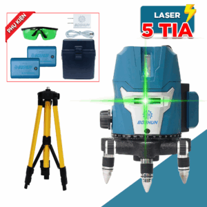 Máy cân bằng Laser Boshun BS-LS666B - 5 tia xanh - Kèm Chân