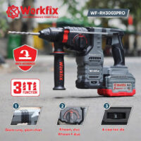 Máy Khoan Đục Bê Tông Workfix WF-RH3003PRO - Lực đập 3,0J - Anti-Kickback