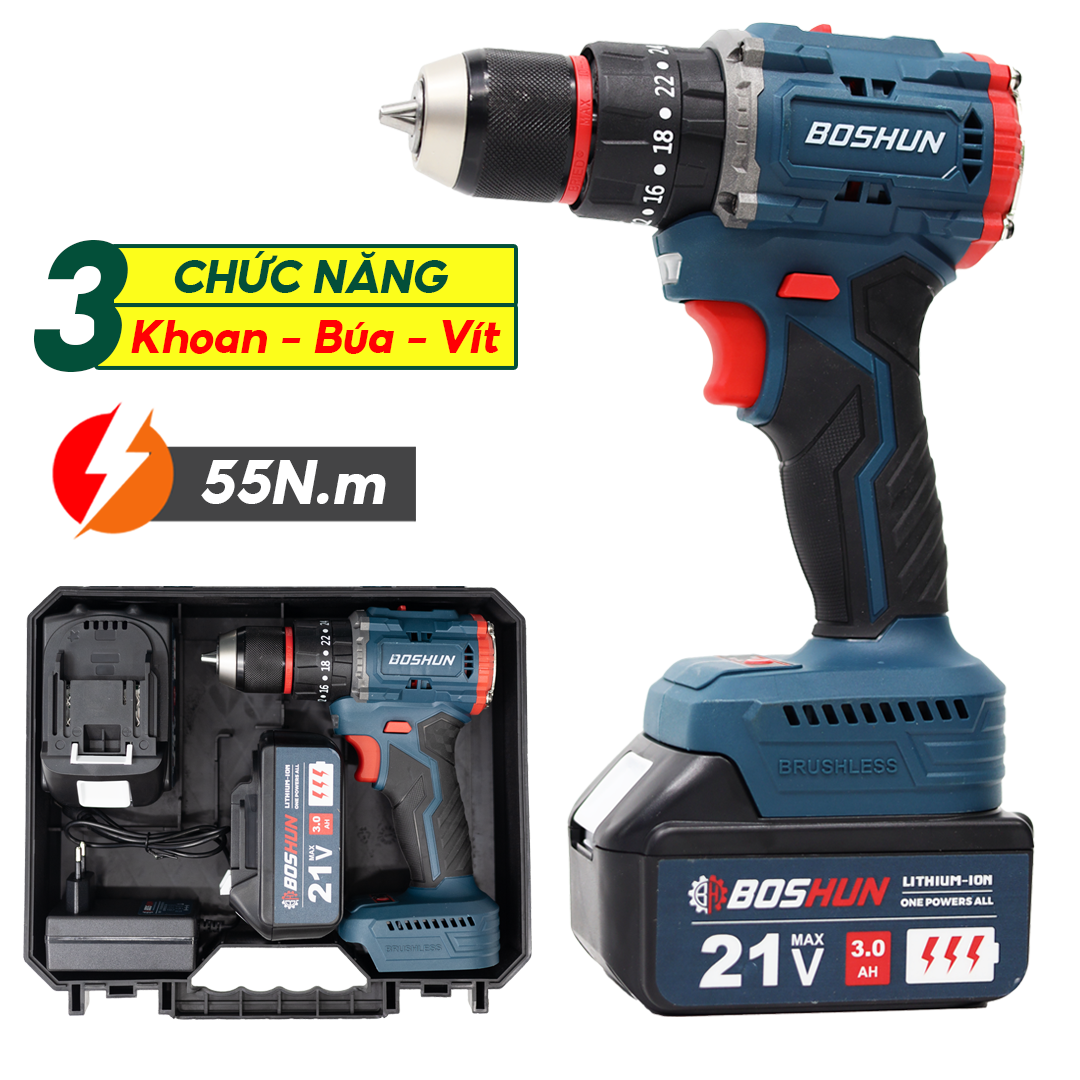 Máy Khoan Pin Boshun BS-ID2110BL - Pin 10 Cell