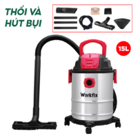 Máy hút bụi công nghiệp Workfix WF-HBCN15L, Dây dài 8m, Dung Tích 15L