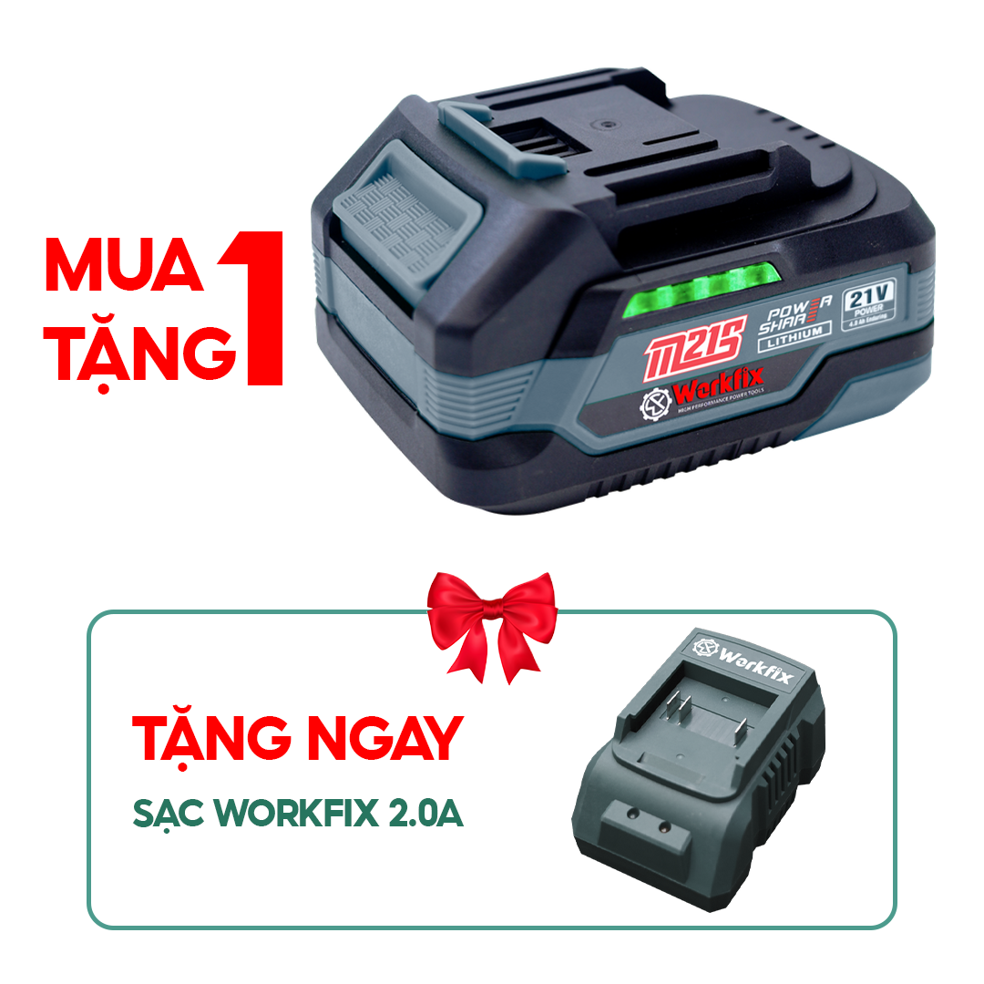 Pin Lithium Workfix WF-BK4000PLUS - 10cell - 4.0Ah - Chân pin phổ thông