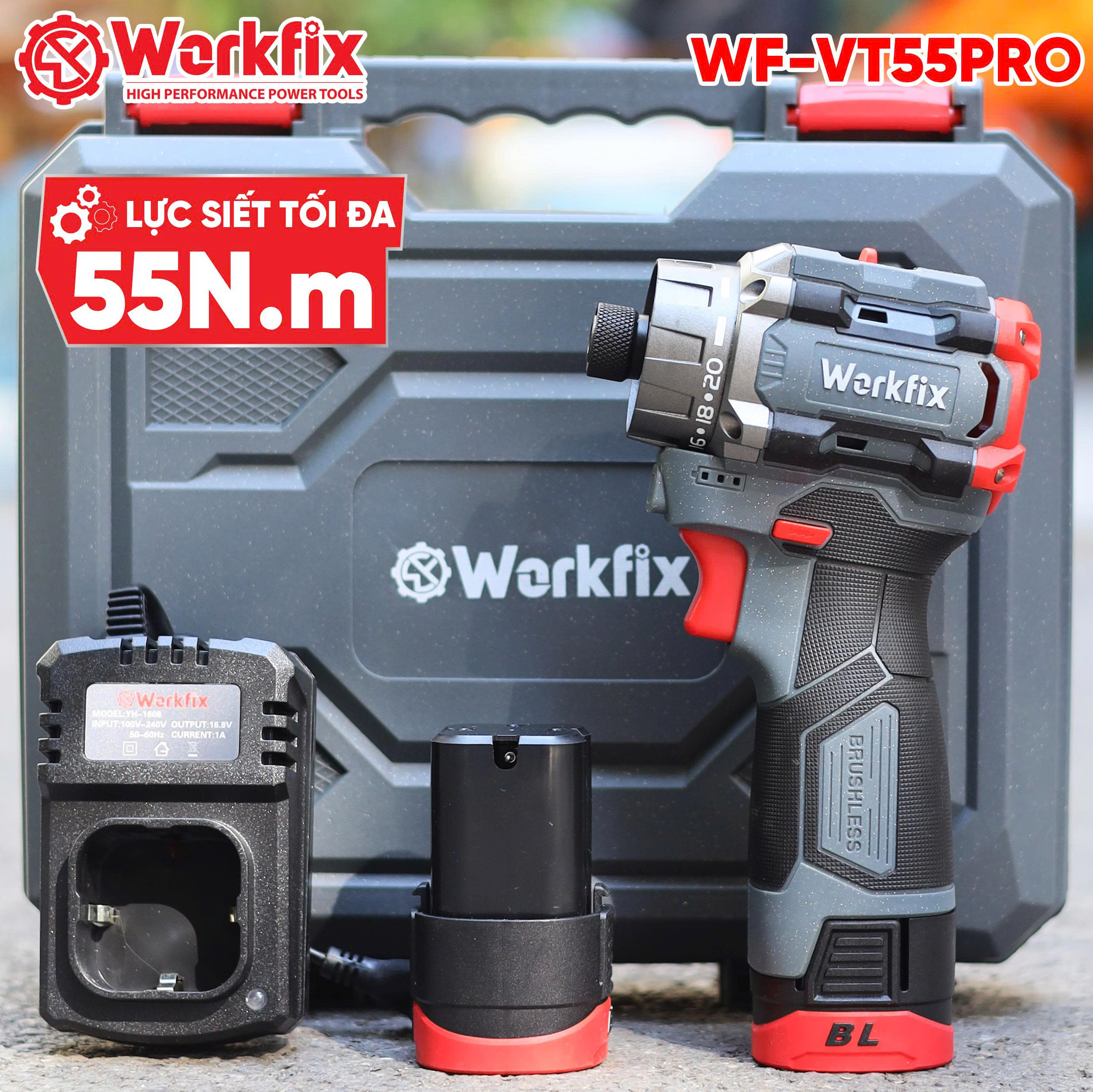 Máy Chuyên Vít Cấp Trượt Workfix WF-VT55PRO - Lực 55N