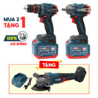 Combo bulong Boshun 360N & máy khoan 60N tặng thân máy mài & sạc - BS-CB3PCS