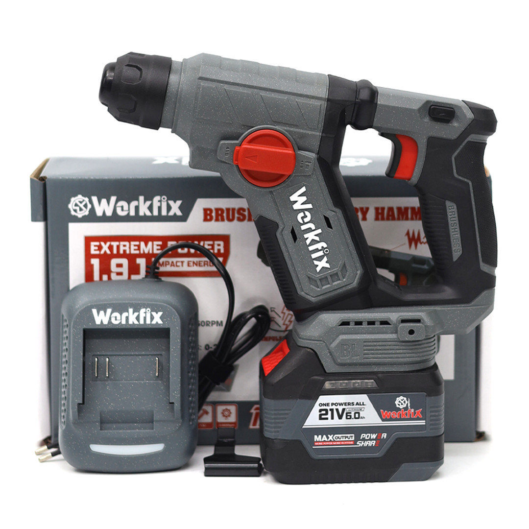 Máy Khoan Bê Tông Mini Workfix WF-RH1902MN - Chống rung AVS - Tạo Xung