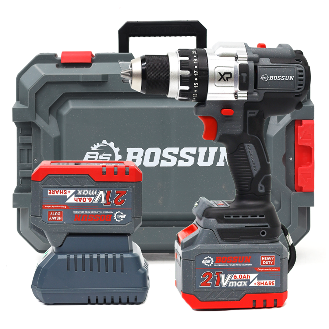 Máy Khoan Bossun M21B-ID1380BL - Pin 10 Cell -  Đầu kẹp Autolock 13mm