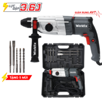 [Tặng 5 mũi] Máy khoan đục bê tông Workfix WF-BT1200AVT – Mũi 28mm – 3 chức năng