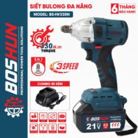 Máy Siết Bulong Pin Boshun BS-IW330N Lực 330N - 3 Tốc Độ