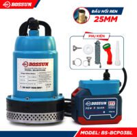 Máy Bơm Chìm Chạy Pin Bossun BS-BCP03BL – 80L/phút – Cột áp cao 5-8m