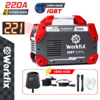 [INVERTER] Máy hàn điện WORKFIX WF-MMA220IGBT, Hàn que 1.6~4.0 - Đánh lửa hồ quang nhiệt, chống dính